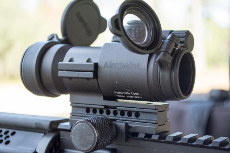 Aimpoint's Patrol Rifle Optic. Note the auto-torquing mount.
