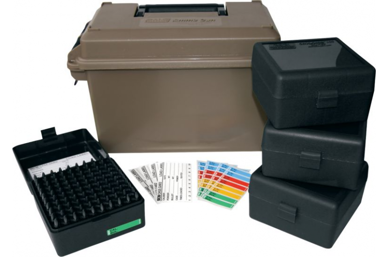 To organize and safely store your ammo, pick up some cases like this MTM set.