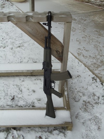 The SGL31-47 in the gun rack at the range.