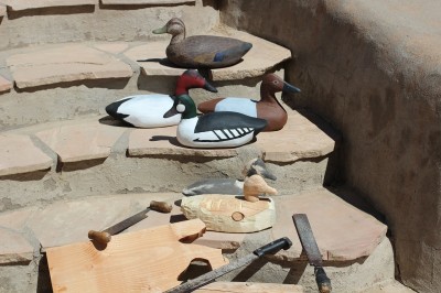 The process of making wood decoys begins with a couple blocks of wood, then some elbow grease with hand tools, and some paint to create the finished product.