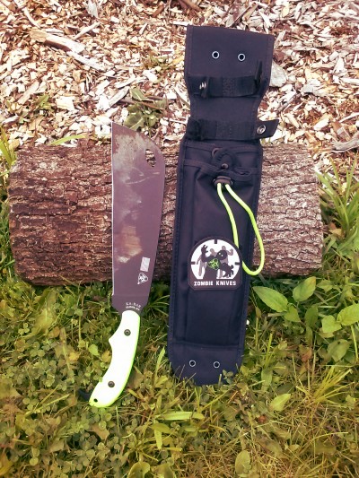 The Zomstro with original toxic green handles and zombie patch.