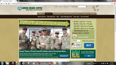 The website is safe and easy to use for a credit card donation.  Click on the link to the left or just google Cup of Joe for a Joe. 