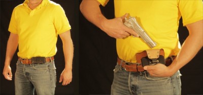 Hide your gun in plain sight with the Hide-It holster. Image: Ultimate Concealed Carry