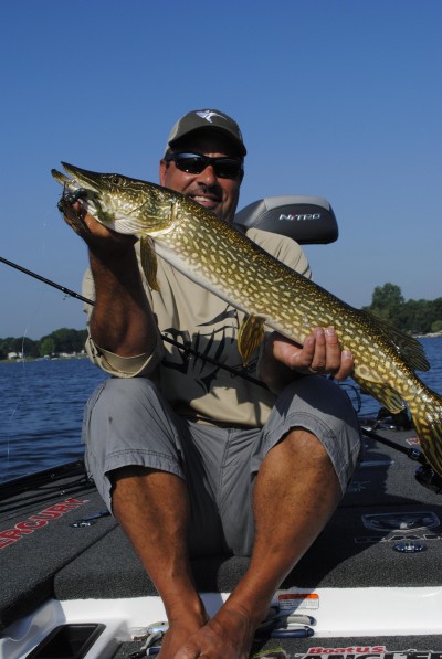 Fishing in deep water for bass pays off with an ocassional pike, too, says Mark Zona.