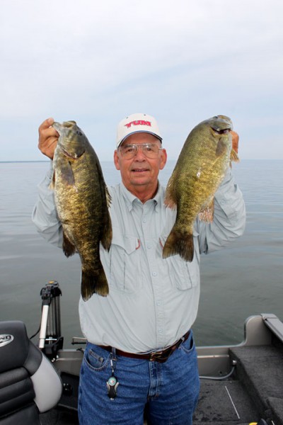 It’s a shallower bite for smallmouth in early to mid-fall on Lake St. Clair.