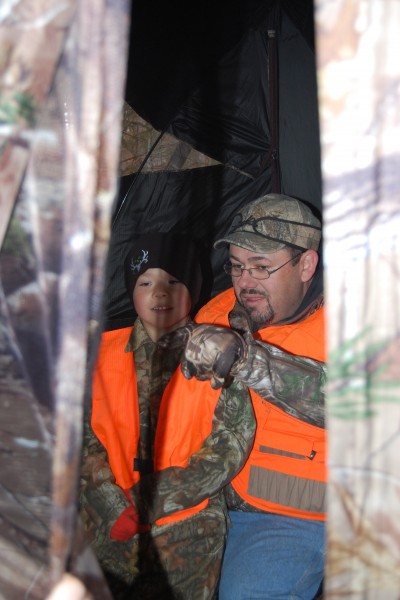 Ground blinds are great tools for taking kids hunting during firearm deer season.