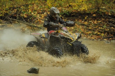 Michael Swift took his UXC Racing-backed Can-Am Renegade through the Ironman creek prior to the hillclimb section in the morning race. Swift won the U2 class championship and had eight wins.