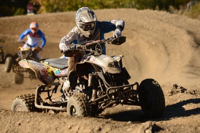 DS 450 ATV racer Travis Moore reached both the Pro and Pro-Am class podiums at round 11 of the NEATV-MX series at MX101 in Epping, N.H.