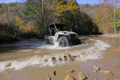 The Teryx’s vital components are mounted up high, allowing for water crossings without swamping out the motor and leaving you stranded.