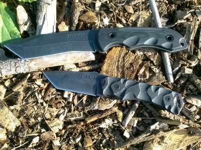 The Schrade Fixed Blade SCHF12 and SCHF15 Tanto  knives.
