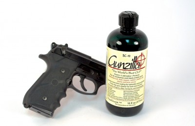 Gunzilla CLP is especially nifty on guns with rubber grips and polymer frames.