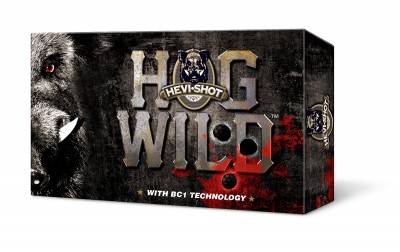 A box of HEVI-Shot hog ammo.