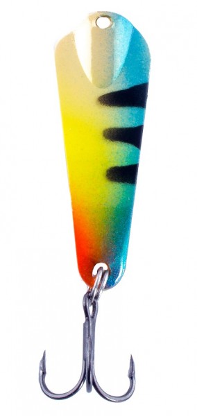 Custom Jigs and Spins’ new Pro Series Slender Spoon sports the same proven shape, tumble, flash, flutter, and fall as the original, but in spectacular new colors and with even sticker hooks.