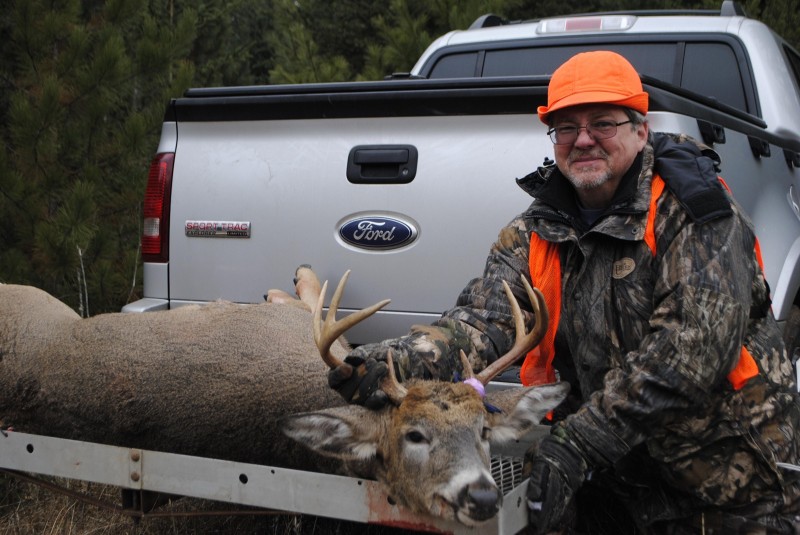 Michael Hoganson poses with his opening day buck.