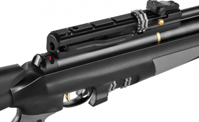 The Airgun features a removable telescopic stock, three Picatinny rails, a scope mount rail, and fitted sling swivels.