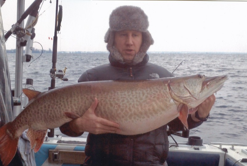 Michael Forjohn's 130-centimeter-long muskie caught on the St. Lawrence River.