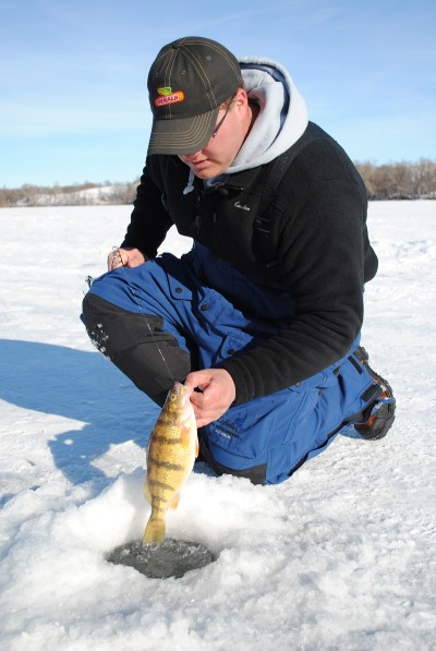 Ice expert Blake Anderson with a mid-season perch.
