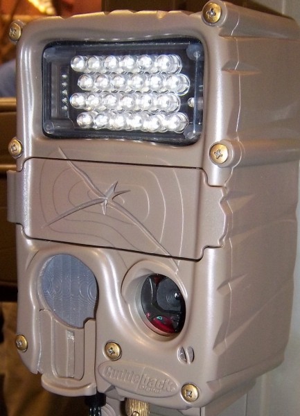 The Cuddeback C123 with interchangeable flashes. Image by Bernie Barringer.