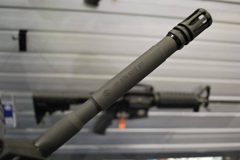 The FN-marked barrel on the FN 15 Carbine.