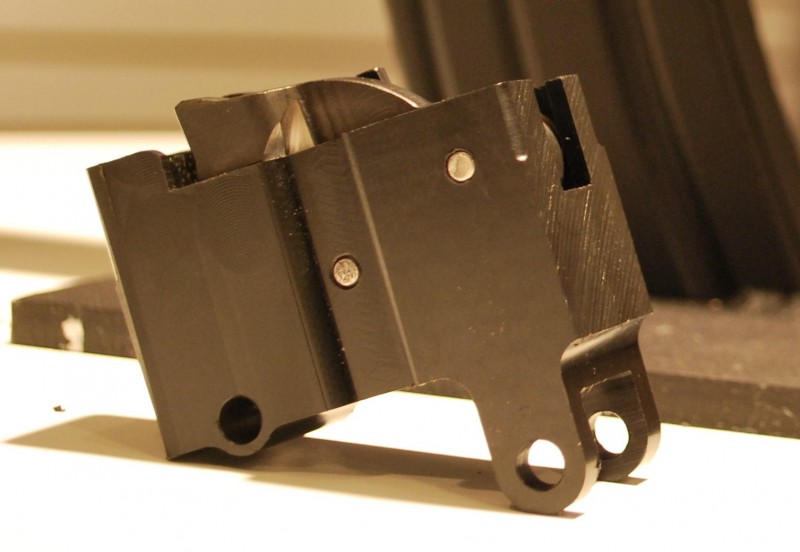 Three different aftermarket Tavor triggers will be hitting the market in 2013. Seen here is the ShootingSight trigger.