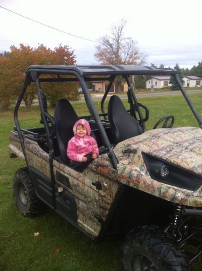 My daughter is all about speed! She loves to ride in the ATV and go fast. I'm in serious trouble when she gets older!