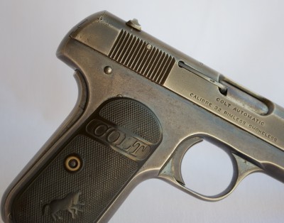 The Colt is in pretty good shape for being a hundred years old, give or take a few. 