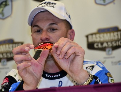 Randy Howell & the Livingston Lure prototype he fished in the 2014 Bassmaster Classic.