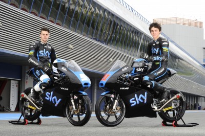 Team Sky VR46 with Romano Fenati & Francesco Bagnaia.