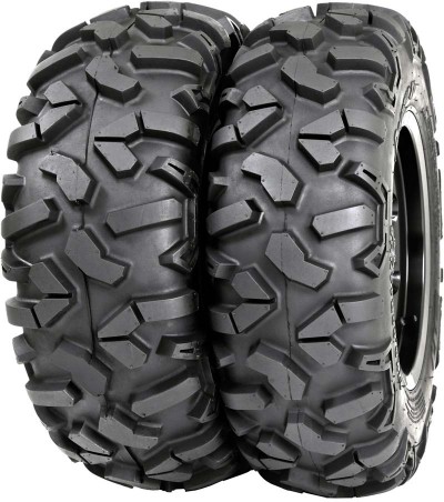 Tires like these STI Roctanes have deep lugs that are good for loose terrain, but also have enough tread for contact with harder terrain, too. Image courtesy STI.