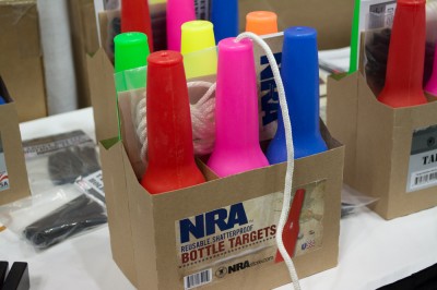 A six-pack of the NRA's Target Bottles/