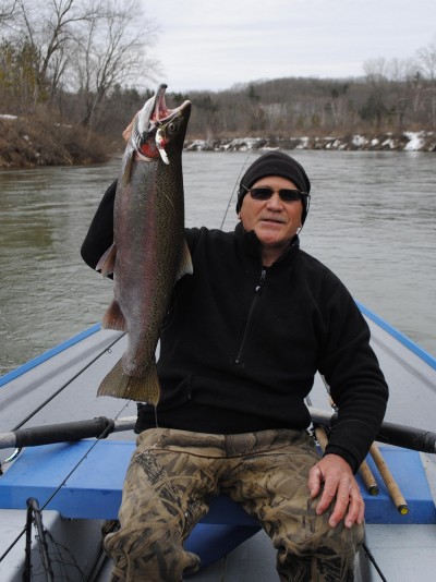 Jim Romine's decision to fish the Manistee River, instead of the St. Joseph, paid off in steelhead.