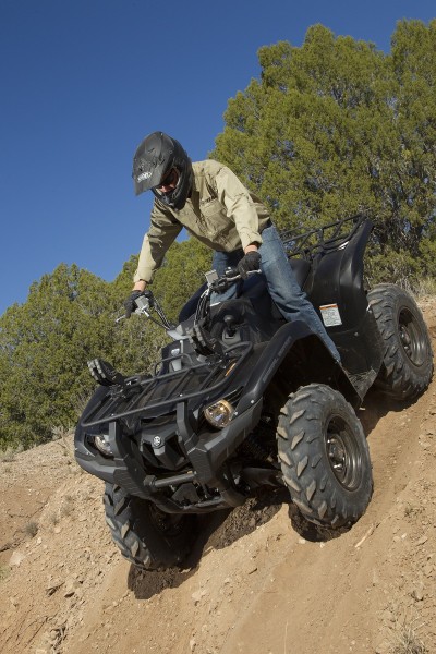 Engine braking is one of the standout features of the new Grizzly. Imagine taking on a steep downhill and not having to touch a brake. This adds to the rider’s control of the machine.