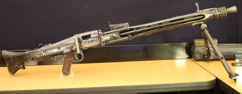 This MG 42 is an amalgamation of World War II-era German and post-war Yugoslav parts. It is a post-May gun and can only be acquired by licensed dealers.
