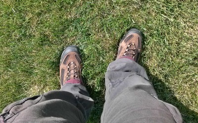 A man's-eye view of the Breeze 2.0 GTX boots.