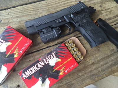 I shot a lot of this American Eagle 9mm 147 grain ammo. It makes a great competition load and is perfect for silenced guns.