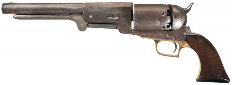 This military revolver served with distinction during the Mexican War.