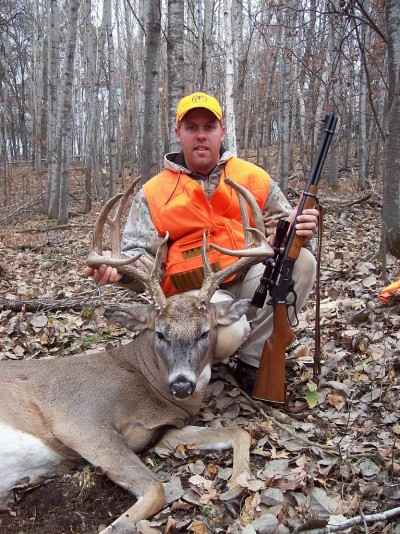 Josh Runksmeier took this great buck in an area with small properties ranging mostly  from five to 10 acres. He learned about the deer from a coworker.