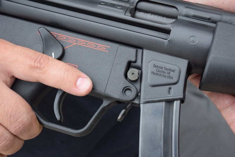 The Dakota Tactical rollmark on the right side of a D54P in 9x19mm.