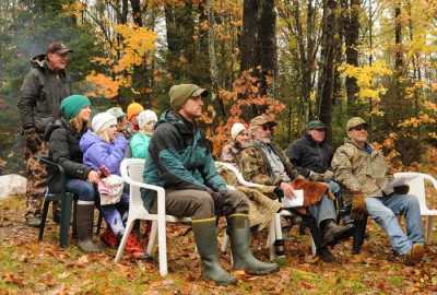Eighteen hardy citizen-sawyers took part in a re-enactment of Aldo Leopold’s “Good Oak” chapter from his book 'A Sand County Almanac.'