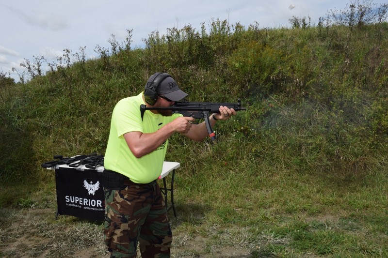 The D54P was great fun without a suppressor, too. It ran like a dream. Note the flying, blurred brass in the upper part of this photo.