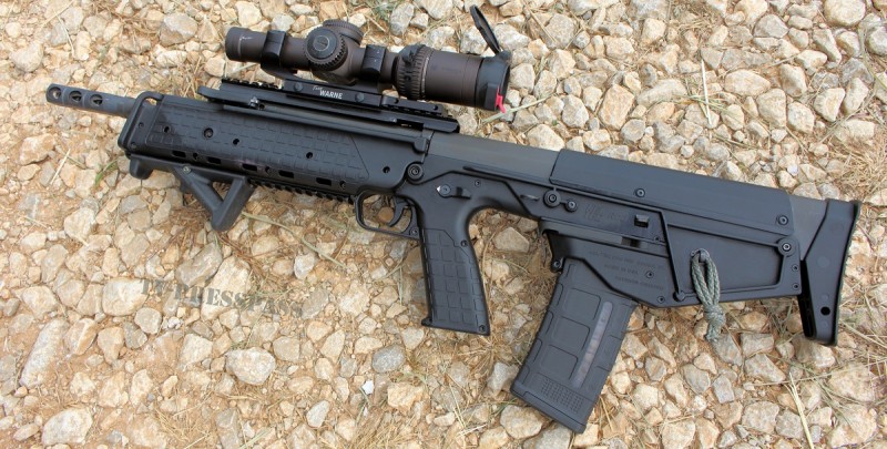 The Kel-Tec RDB. The rifle ejects spent casings downward from a port behind the magazine well. Image by Edward Osborne.