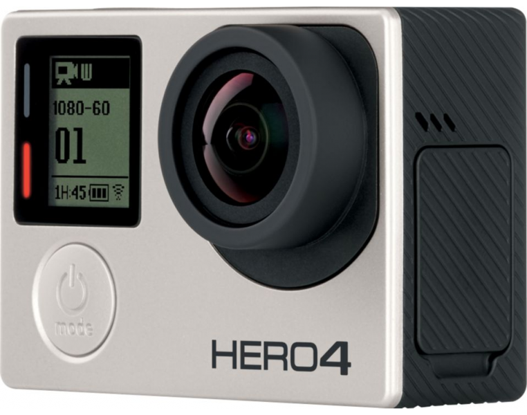 The GoPro Hero 4 Silver Action Camera.