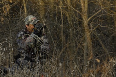 Spot and stalk tactics are perfect for windy conditions because the wind masks your scent, sound and movements. 