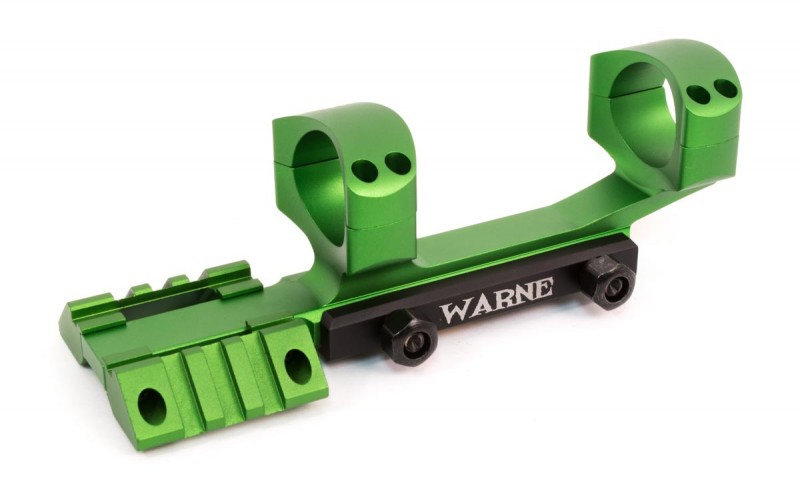 A very green Warne RAMP scope mount. Image courtesy Warne.