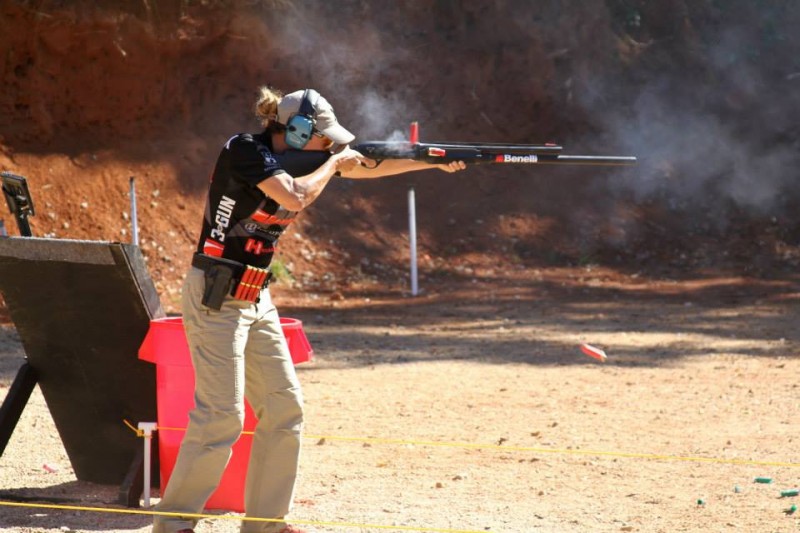 Diana Liedorff-Mueller took second place in the Tac-Ops pro division, just edged out of the gold and a $5,000 check by Lena Miculek. Image by Sandra Smith McDougall-Mitchell.