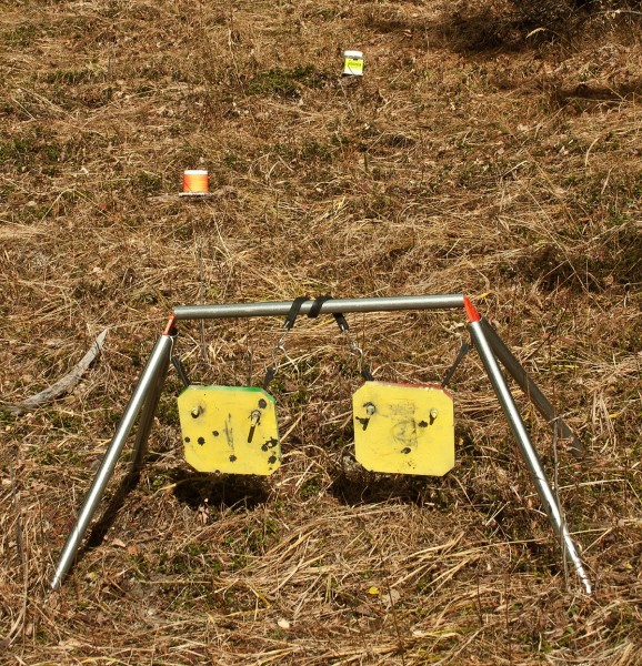 For hanging steel targets, the author prefers Gear Head Works' Ultimate Target Stand Brackets.