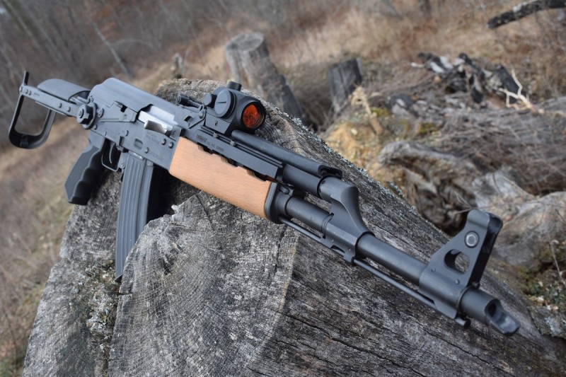 There are many accessories available for mounting optics on AKs. Seen here is an NPAP DF outfitted with an UltiMAK rail. Image by Matt Korovesis.