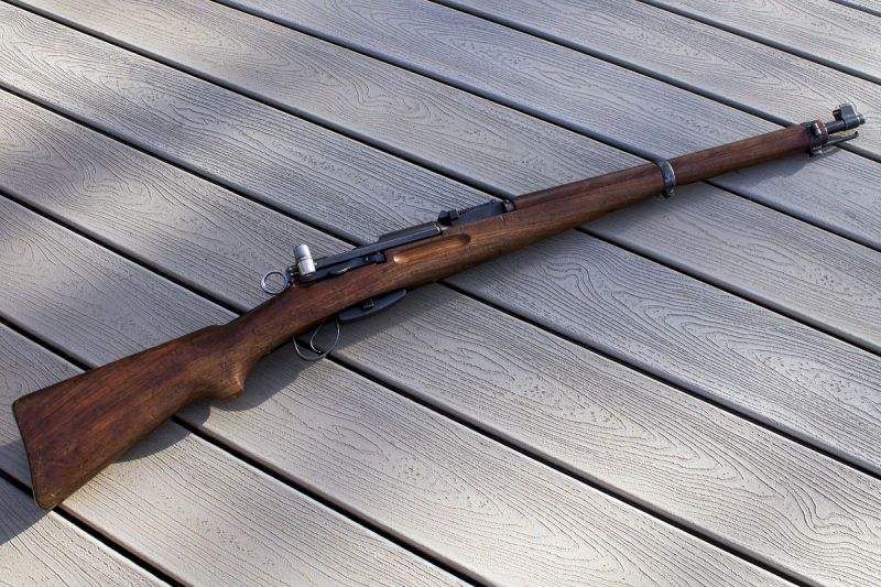 The Swiss K31 uses a unique straight-pull action. Image by Casey Evans.