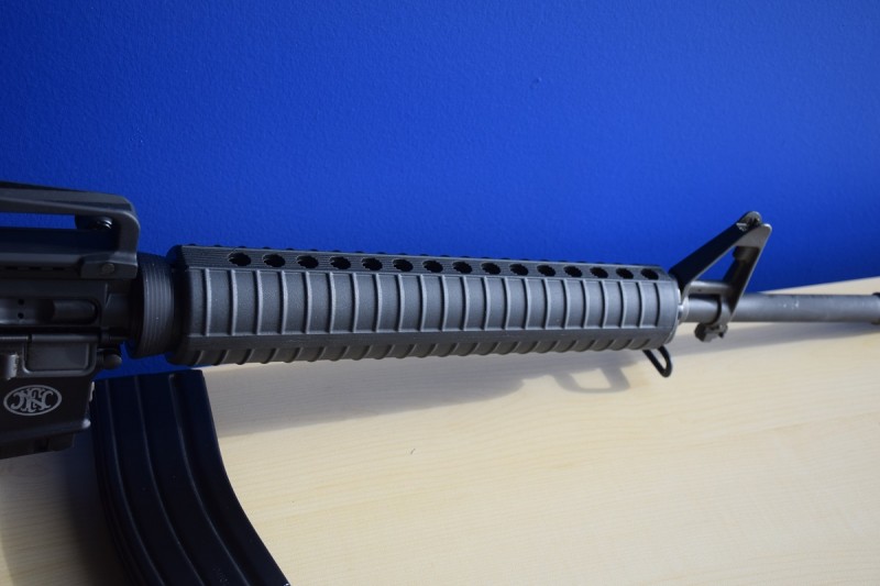 The handguard on the FN 15 Rifle is simple and functional.
