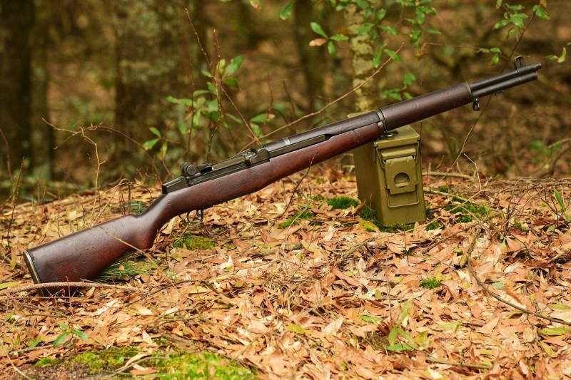 An M1 Garand with a Harrington and Richardson receiver made in 1955 and a barrel made in 1943. Image by Jim Grant.
